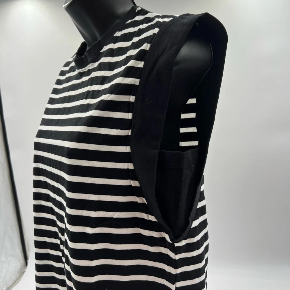 Women’s Dokotoo black‎ and white striped sleeveless shirt SZ S. NWT - Picture 5 of 6